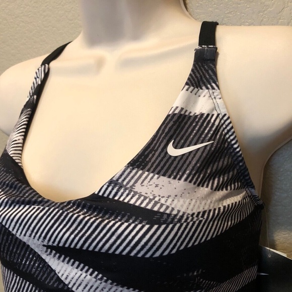Nike Women's Nike Black/Gray Line Up 2-Piece Tankini Swimsuit Size S - Picture 10 of 11